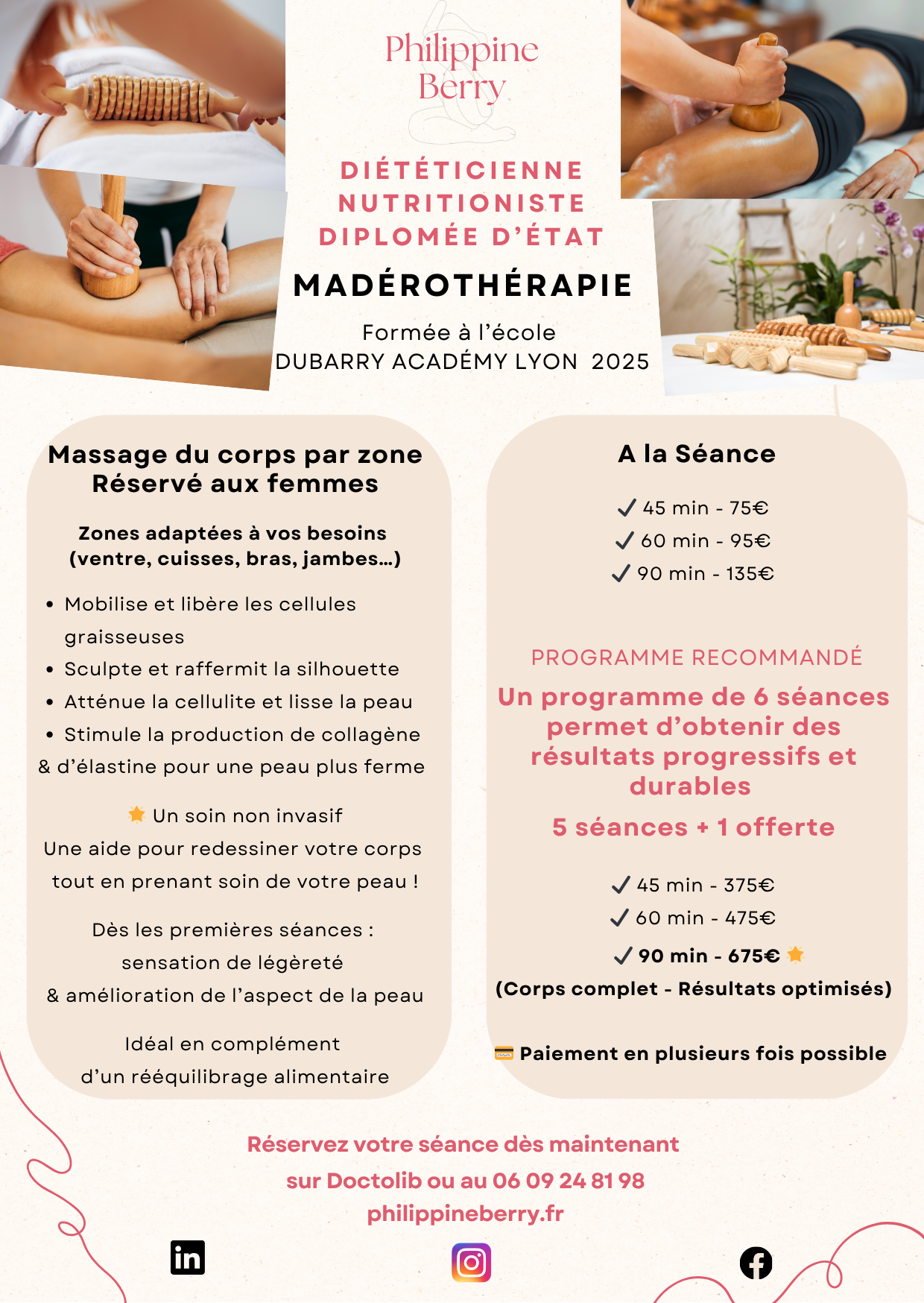 Tarifs Madérothérapie